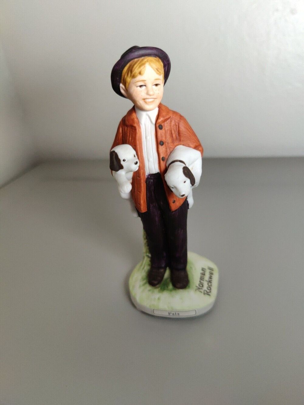 Norman Rockwell, The Country Gentleman “Pals” figurine CG-3 Limited Edition Vtg